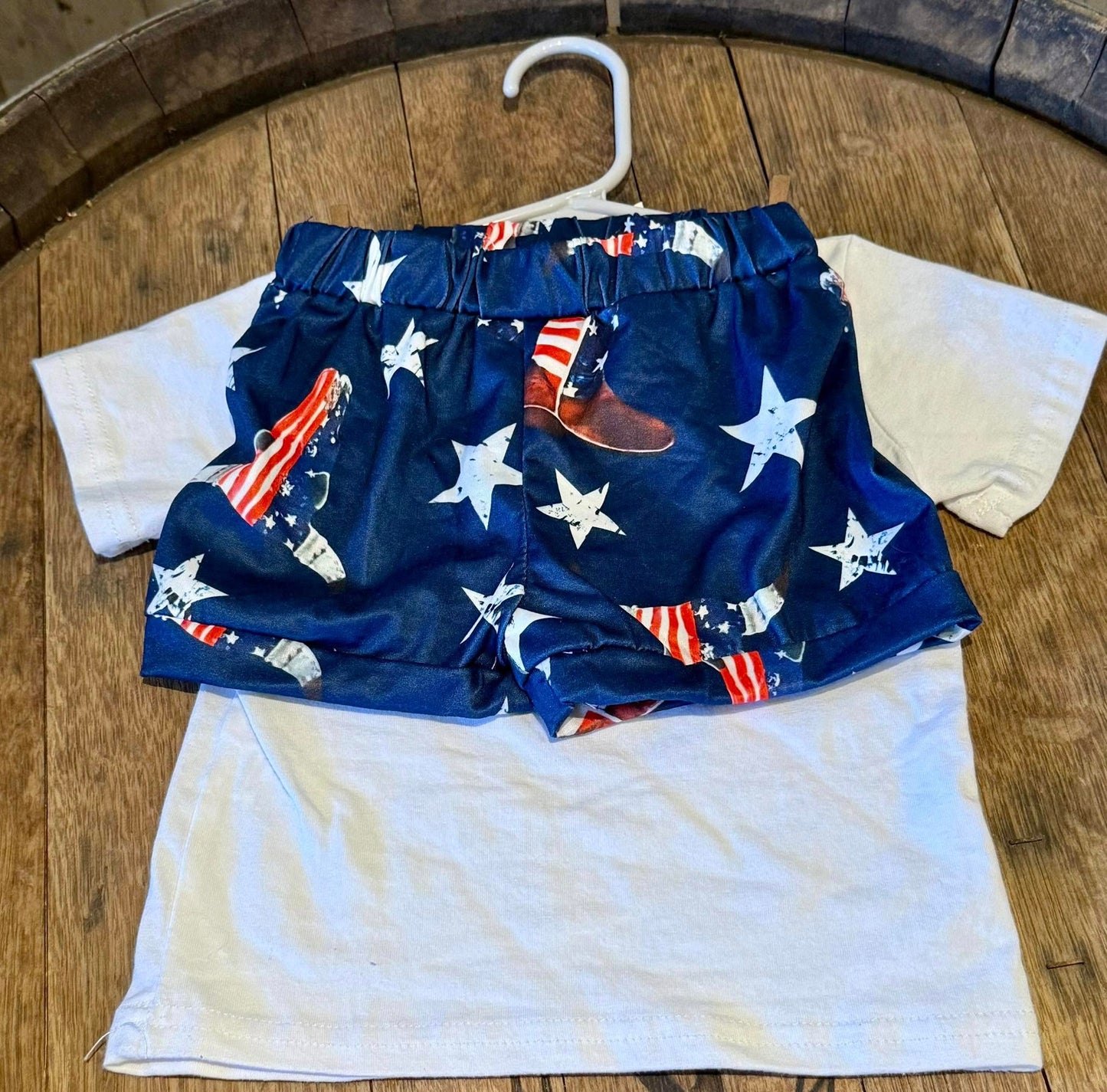 All American Cowboy Two Piece Short Set