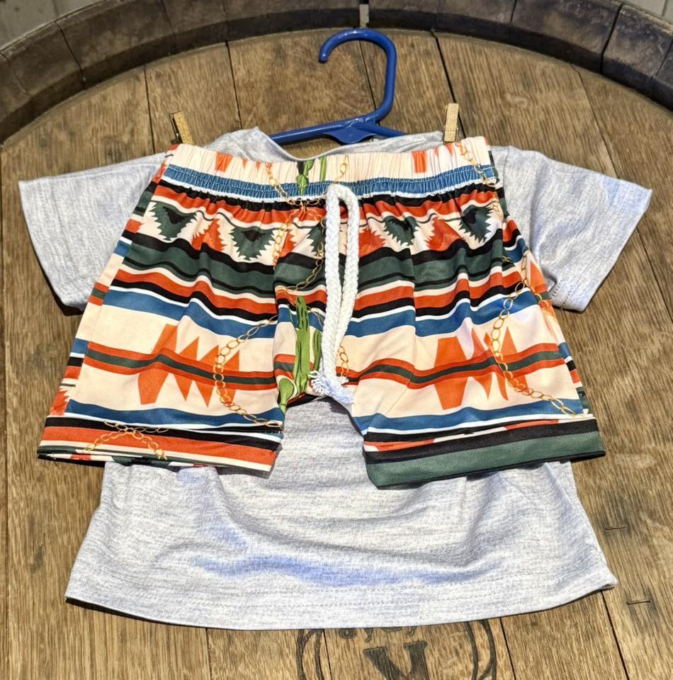 Cactus Cow Short Set