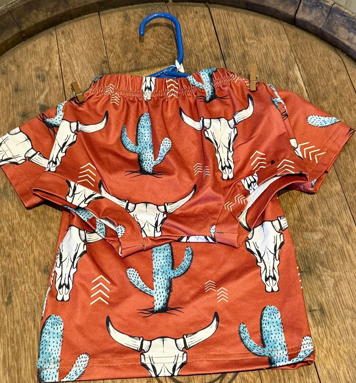 Cactus & Skulls Two Piece Short Set