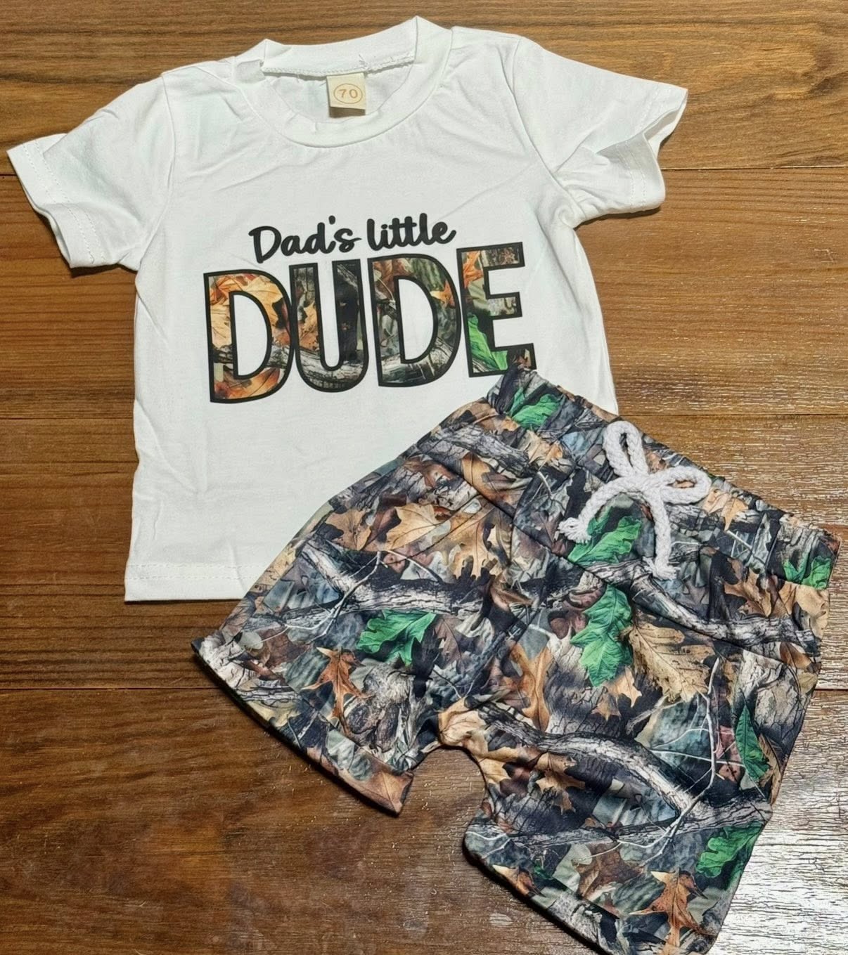 Dad's Little Dude Camo Two Piece Short Set