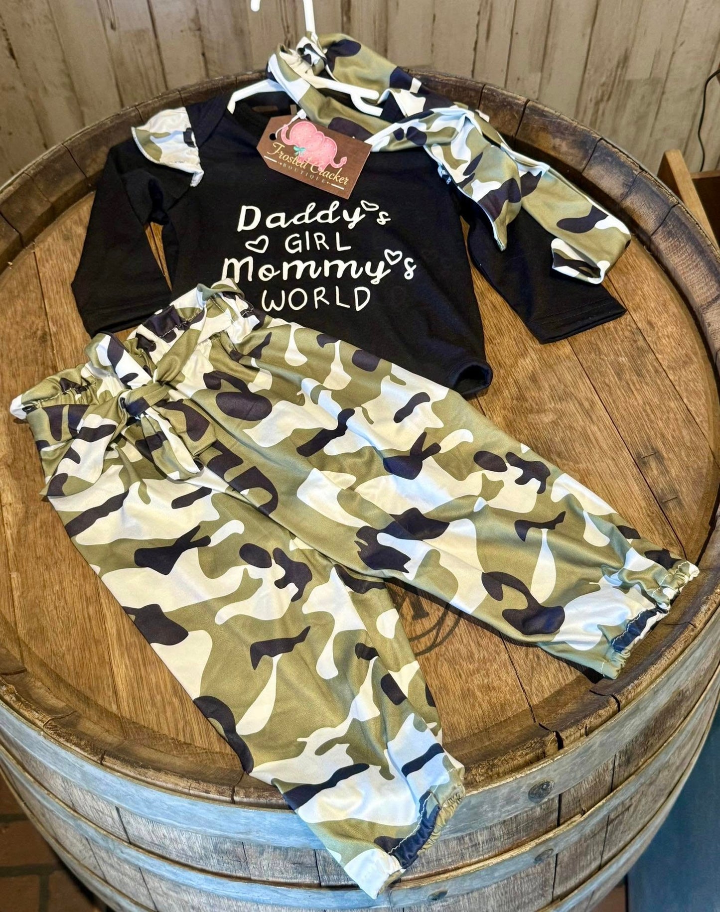 Daddy's Girl Mommy's World Camo Two Piece Set
