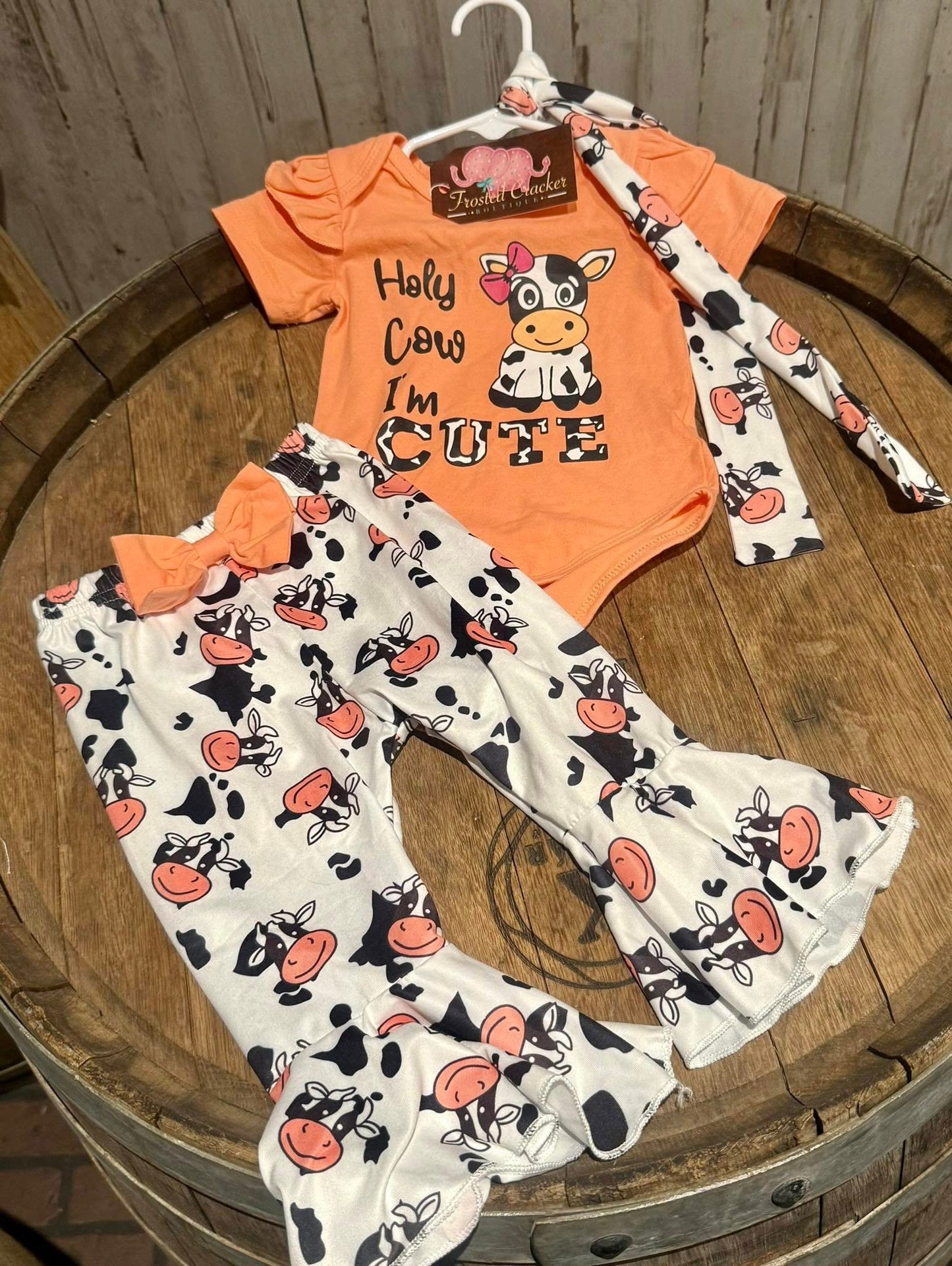 Holy Cow I'm Cute Two Piece Flared Pants