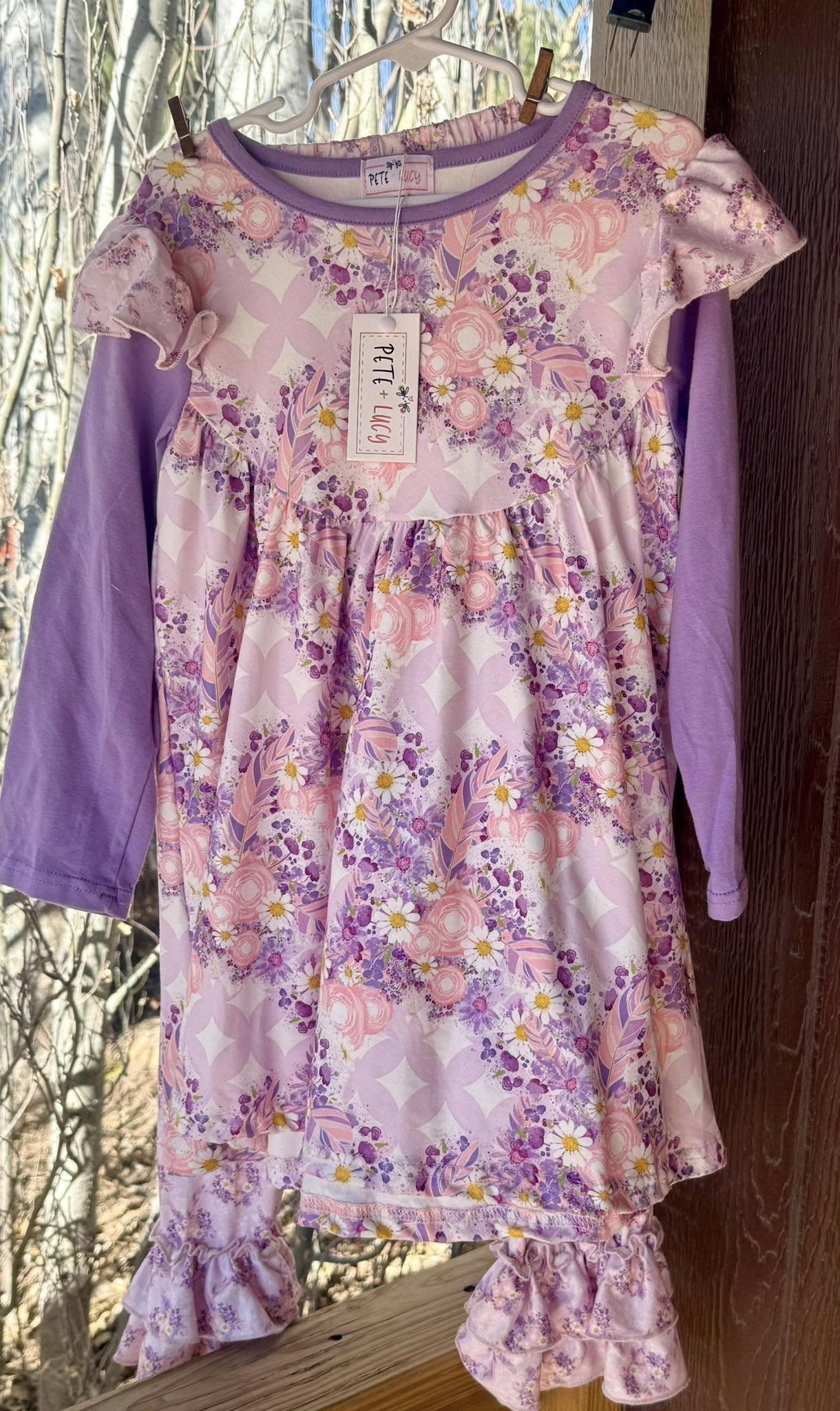 Lilac Roses Two Piece With Pants