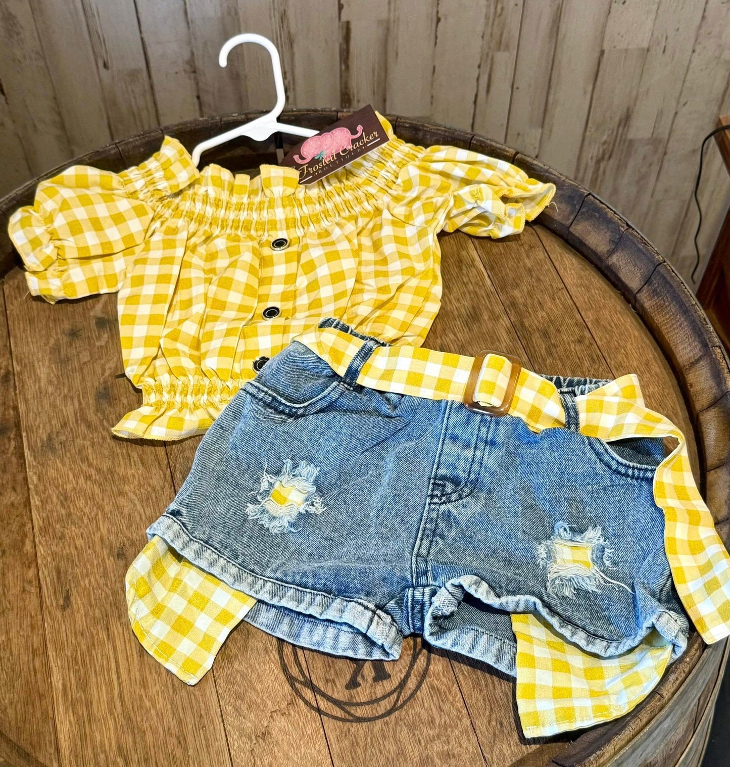 Sunshine in Summer Two Piece Jean Shorts