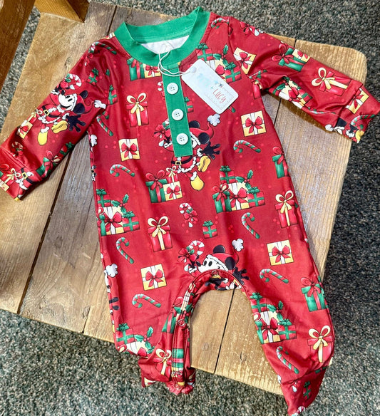 A Mickey Christmas Romper