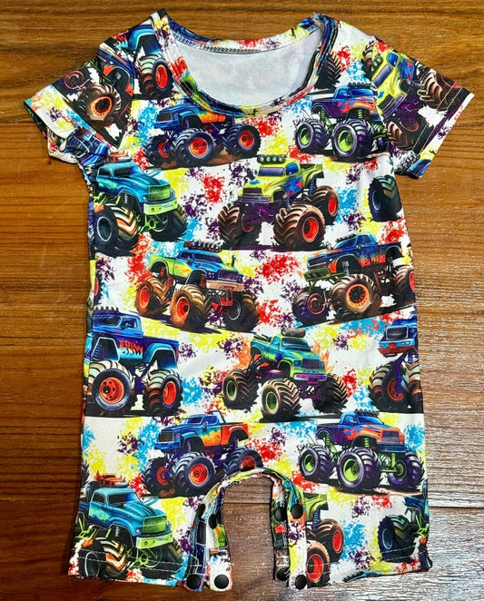 Monster Trucks Romper