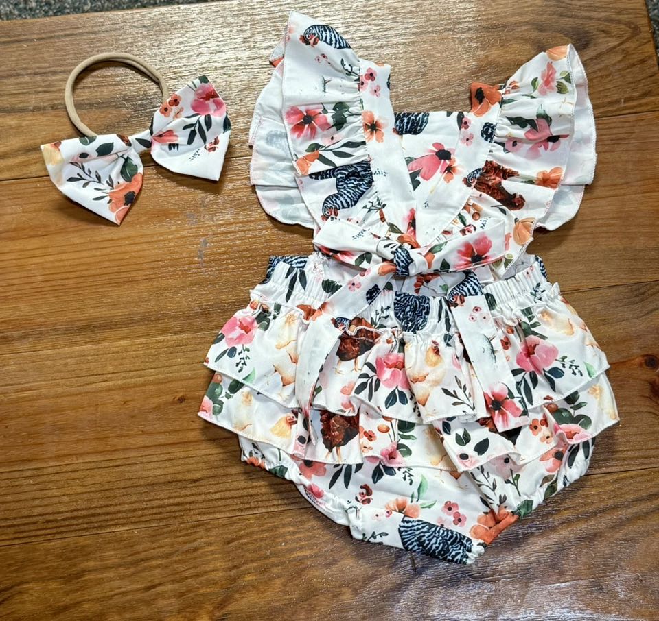 Chicken Garden Romper