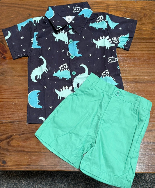 Dino Nights Two Piece Short Set