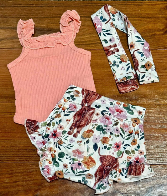 Highland Cow Short Set