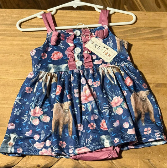 Highland Cow World Romper