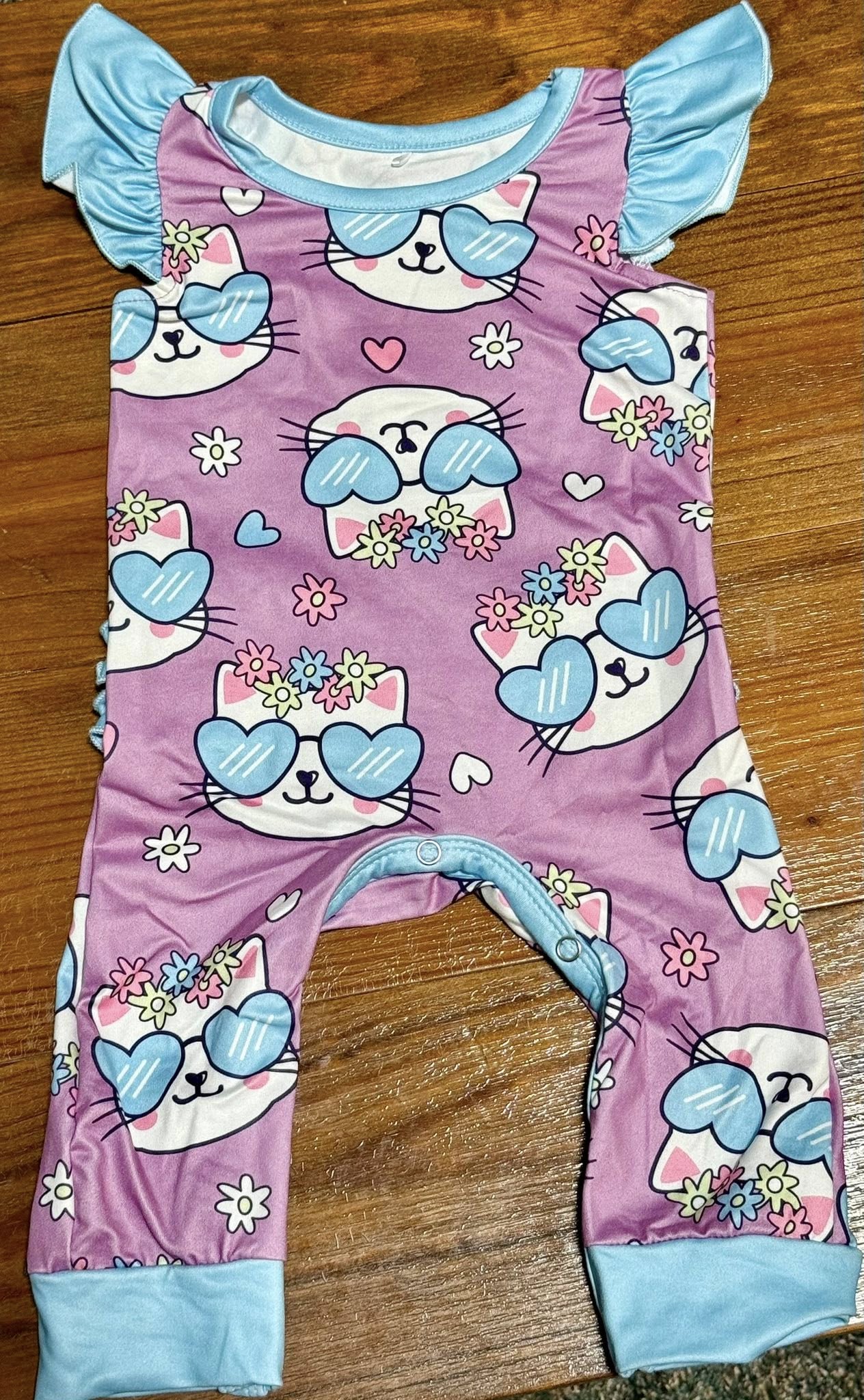 Pastal Kitty Romper