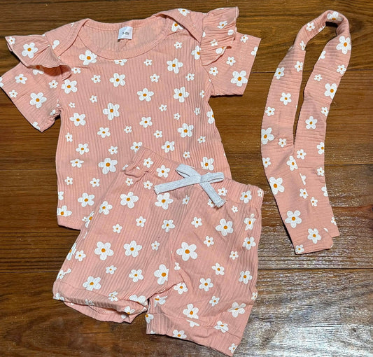 Peach Daisey Short Set