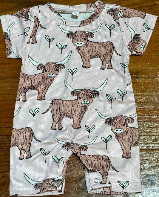 Pink Cow Romper