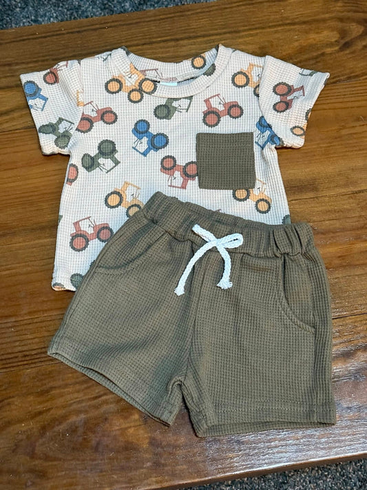 Tractor Land Two Piece Short Set