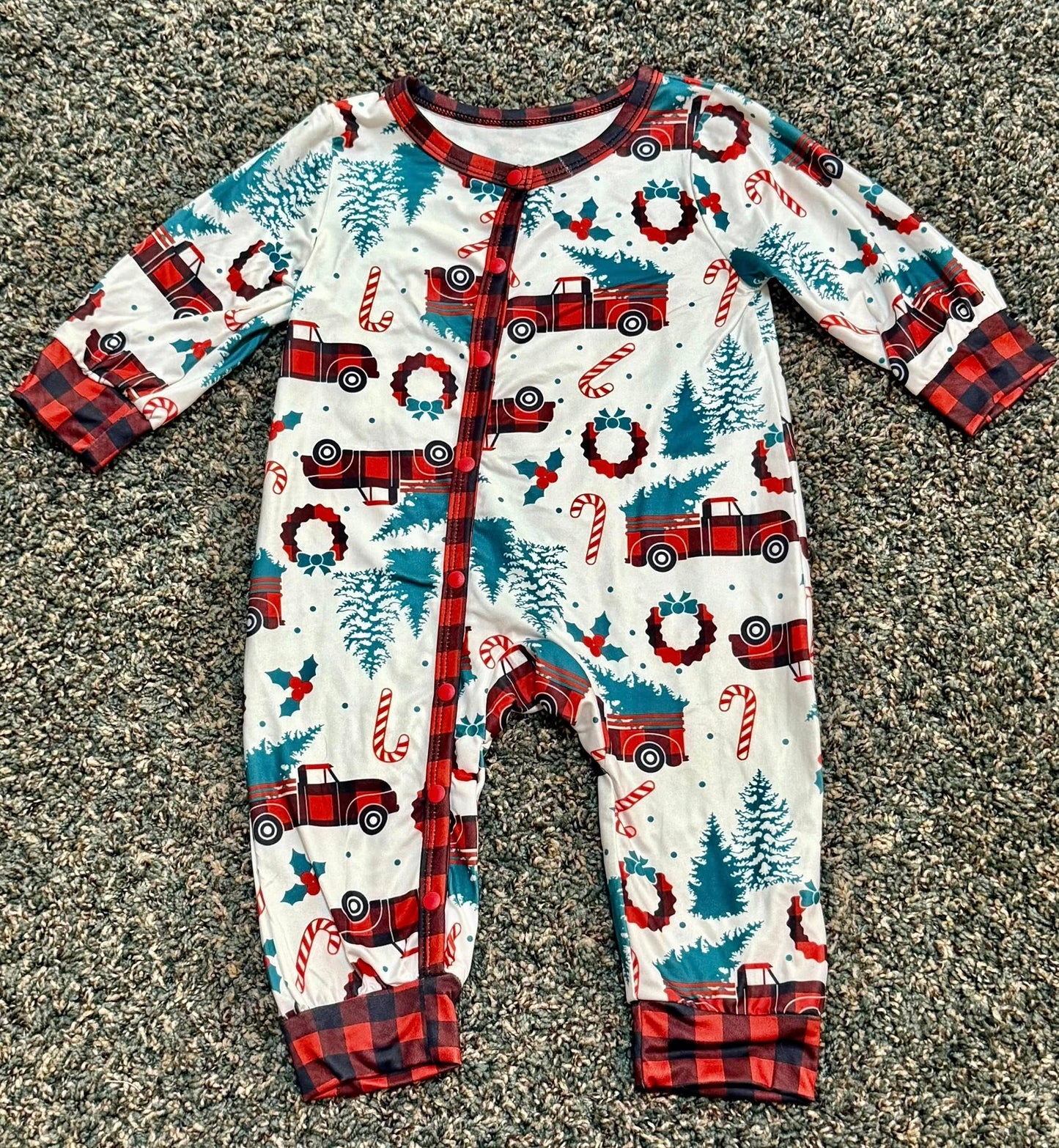 Checkered Christmas Romper