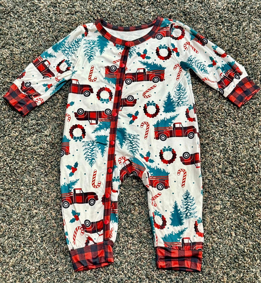 Checkered Christmas Romper